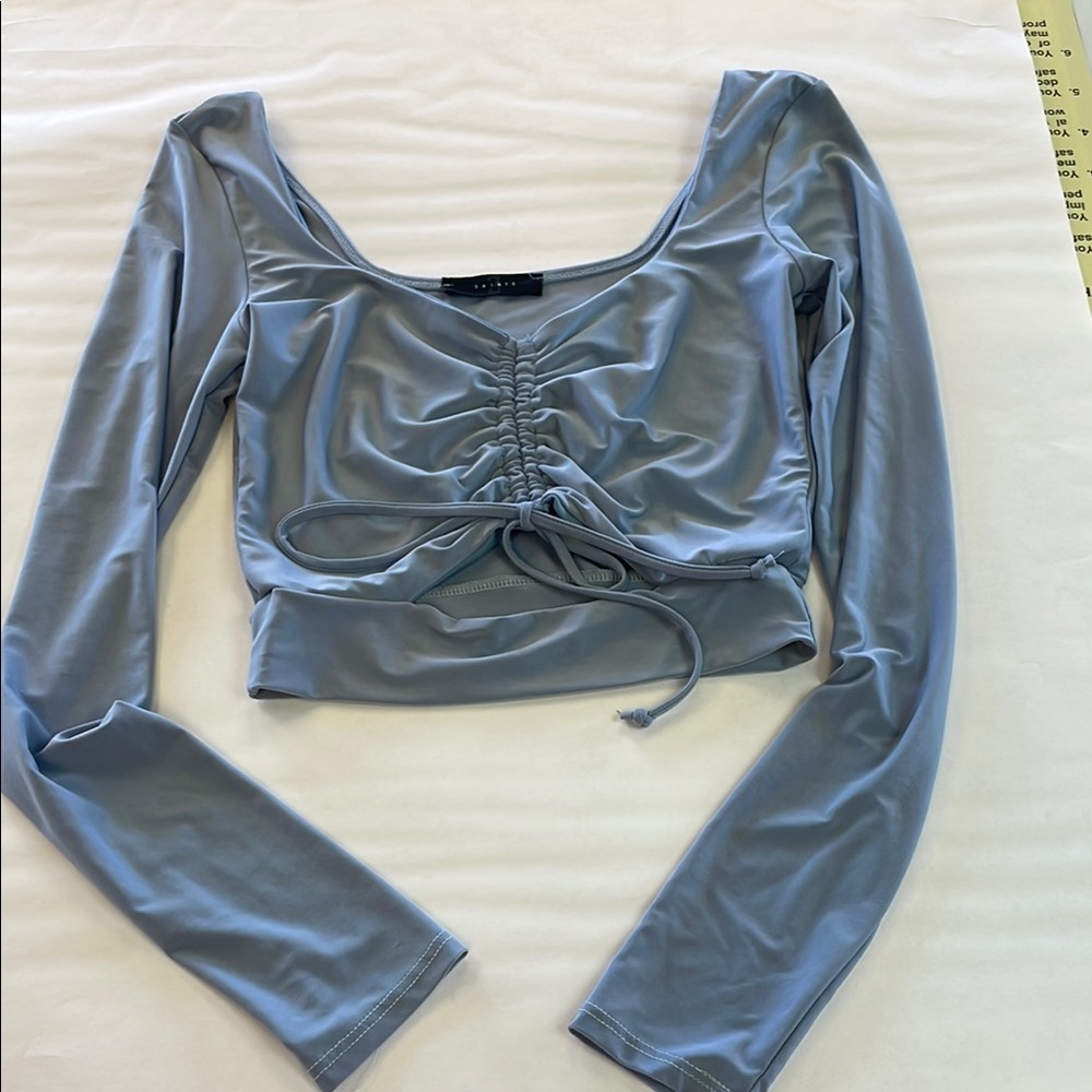 Women's Blue Long Sleeve Top